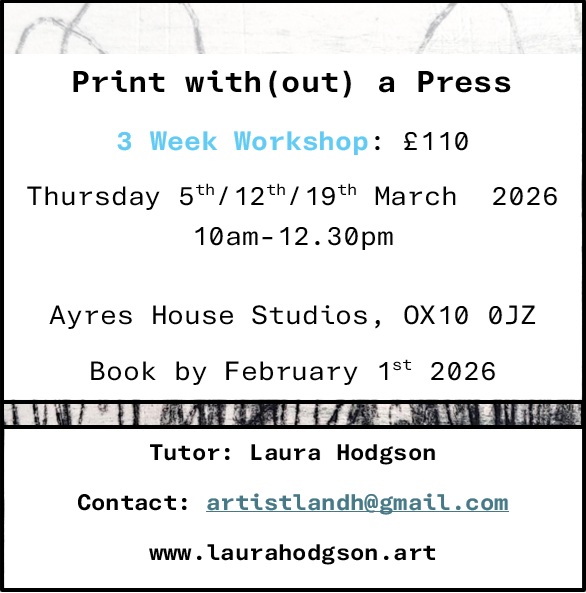 March 2026: 3 x Print&nbsp;workshops